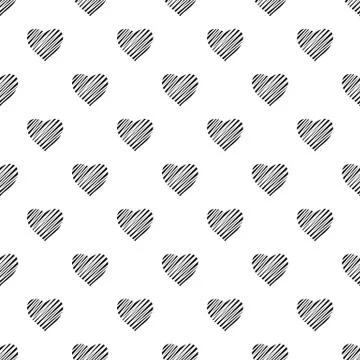 Shaded heart pattern seamless Illustrazione stock
