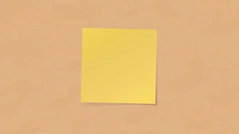 Shaded Sticky Note Fly-in Animation Bulletin Board Stock Footage 247459526