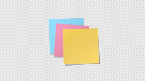 Shaded Sticky Notes Transparent Animation Stock Footage 247455356