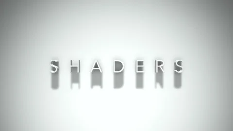 Shaders 3D title animation with shadows on a white background Stock Footage 297389621