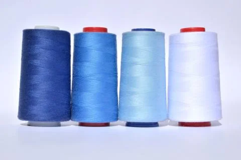 Shades of blue thread Stock Photos