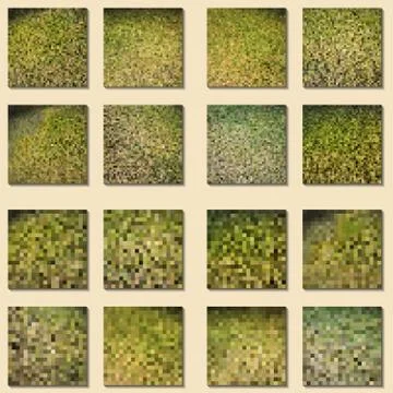 Shades of green.Set of vector textures.Patterns for decoration. Stock Illustration