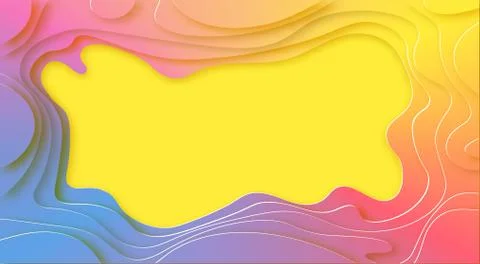 Shades of a multi-colored background with smooth transitions are cut out of p Stock Illustration