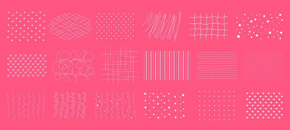 Shading and patterns for overlaying or filling shapes Stockillustratie