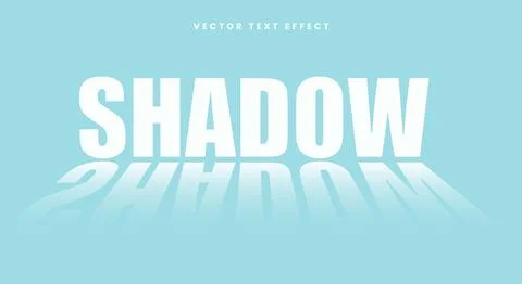 Shadow 3d editable text effect template Stock Illustration