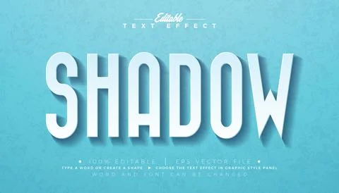 Shadow 3D Text Effect Design Editable Vector Graphic Style with Stylish Typ.. Stock Illustration