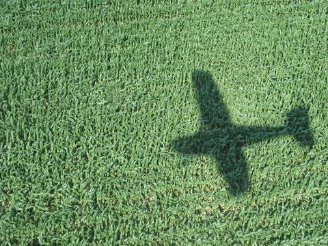 Shadow of an aircraft Stock-Fotos