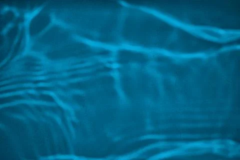 Shadow and light water caustic effect on blue concrete wall Stock Photos