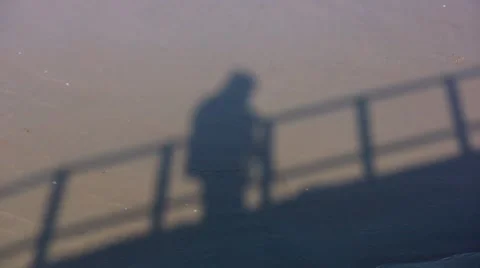 Shadow and sea Video stock 7737279