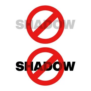 Shadow ban - concealed and hidden blocking, restriction and forbidding. Symbo Stock Illustration