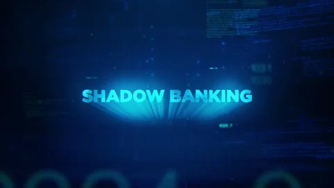 Shadow banking concept technology futuristic data background 库存影片 343336756