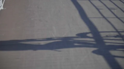Shadow of Bike on The Road Video stock 111346681