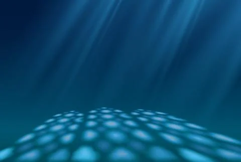 Shadow on blue floor vector illustration, sun light from decorative window with Ilustración de archivo