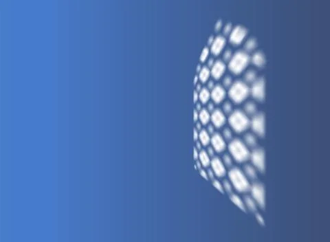 Shadow on blue gradient wall vector illustration, sun light from window Islam Stockillustratie