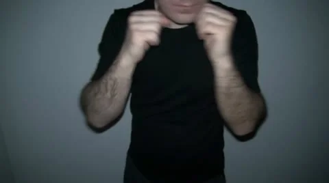 Shadow boxer Stock Footage 19643539