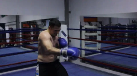 Shadow Boxing Slow Motion 1 Stock Footage 24642086