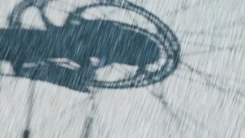 Shadow of a brake pad of a bicycle on a road Video stock 240134673