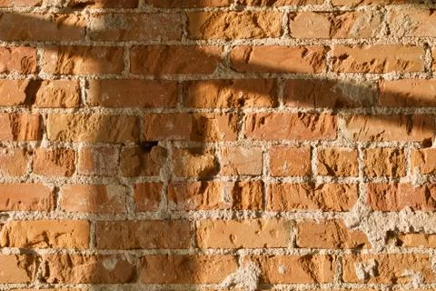 Shadow on the Brick Wall Stock Photos