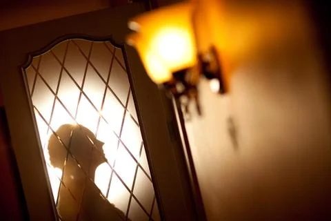 A shadow of the bride Foto stock