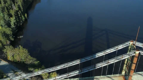 Shadow of bridge Stock Footage 28588264
