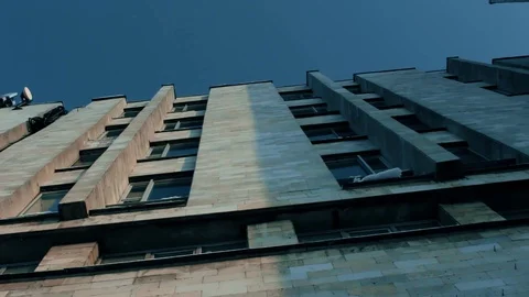 The Shadow on the Building Stock Footage 102221175