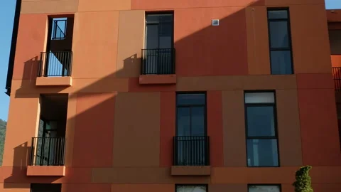 Shadow on the building wall Stock Footage 153611002
