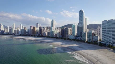 Shadow of buildings on the beach Video stock 194064661