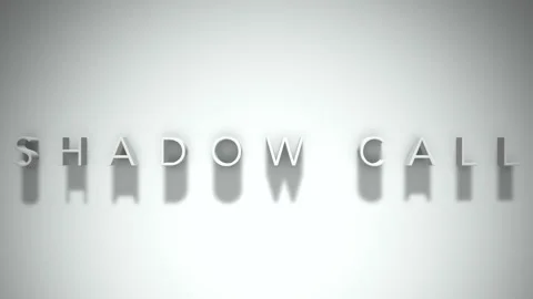 Shadow call 3D title animation with shadows on a white background Stock Footage 297510771