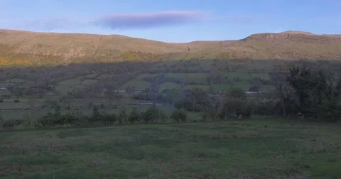 Shadow Casting Over Mountain Ireland Stock Footage 78594795
