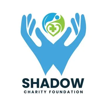 Shadow-charity and physio -logo, vector, eps, line art Illustrazione stock