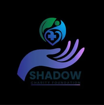 Shadow-charity- Logo, vector, eps, shelter logo, help, heart, medicine logo Illustrazione stock