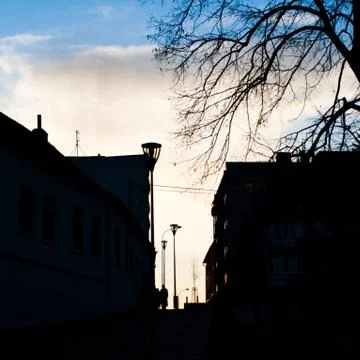 Shadow of the city Stock Photos