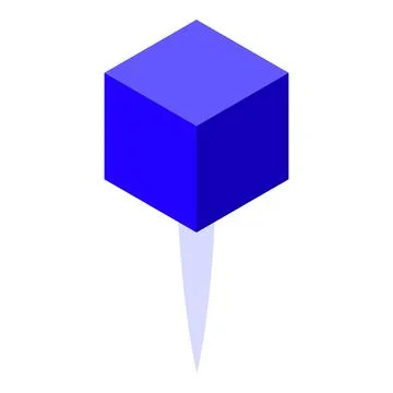 Shadow clip attach icon isometric vector. Board notice cord Stock Illustration