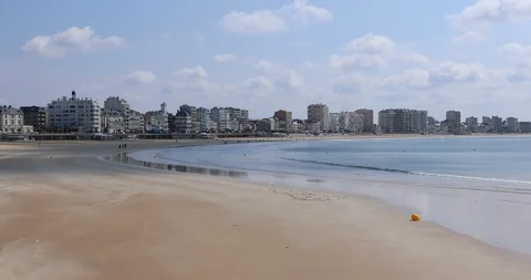 The shadow of the clouds on the beach Stock Footage 109443288
