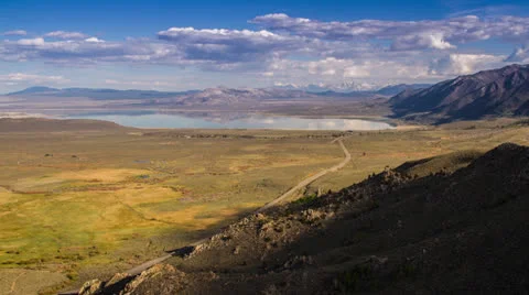 Shadow of Clouds Formation over Mono Lake Video stock 24974411