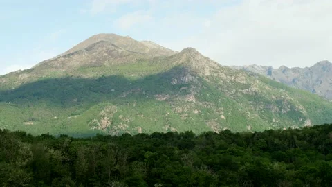 Shadow of clouds move across the mountain. Video 4K Video stock 154606445