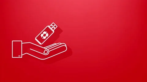 Shadow Computer virus on usb flash card in hands. Virus protection. motion Stock Footage 169284405