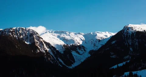 Shadow covering a huge mountain range in romania Stock Footage 193433010