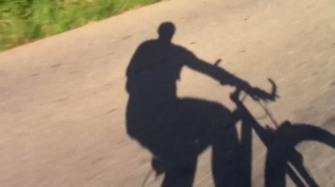 Shadow cyclist Stock-Footage 51152415