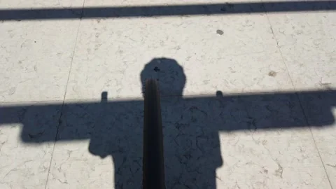 Shadow of a cyclist Stock Footage 163610031