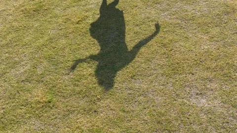 The Shadow Of Dancing Girl is Moving Stock Footage 84449749