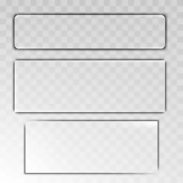 Shadow Effect Article Or Banner Border Set Vector Stock Illustration