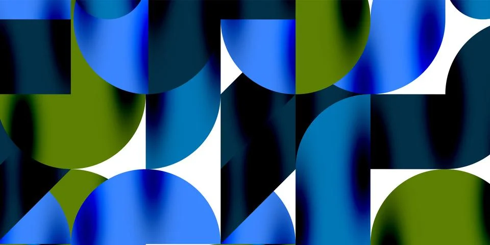 Shadow effect shiny circles and round triangles geometric modern art. Vector Ilustración de archivo