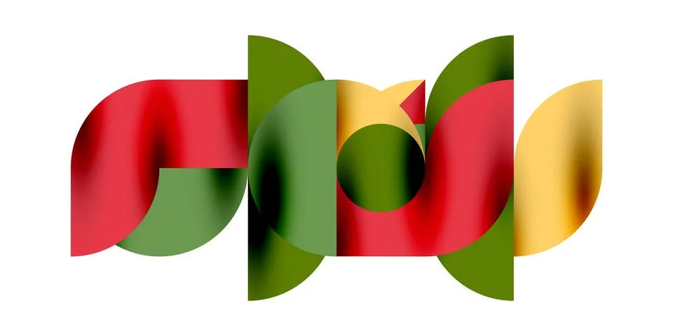 Shadow effect shiny circles and round triangles geometric modern art. Vector Ilustración de archivo