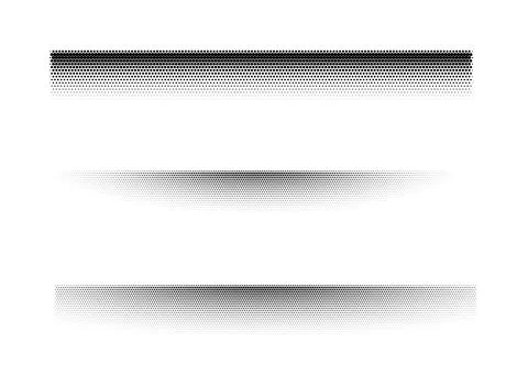 Shadow effects with grain halftone and dot patterns. Shade in black gradient Illustrazione stock