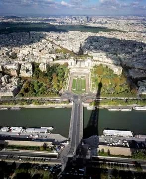 Shadow of Eiffel Tower Foto stock