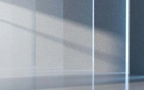 Shadow in the empty room, 3d rendering. Illustrazione stock