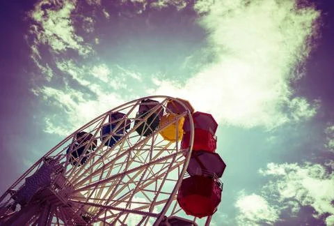 Shadow ferris Barca retro Stock Photos