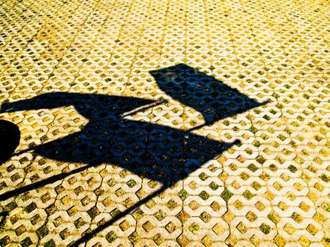 Shadow flags on floor Stock Photos