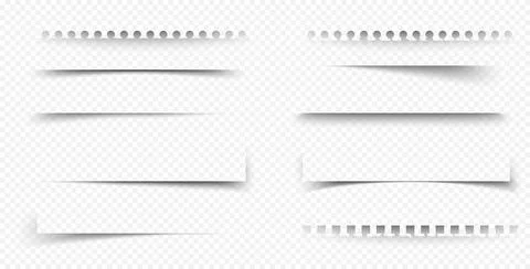 Shadow frames of paper sheet, notebook pages Stock Illustration